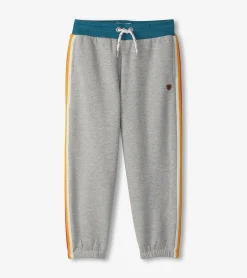 New Boys Athletic Grey Baggy Track Pants BOY Bottoms