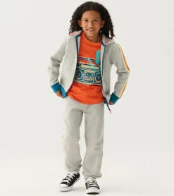 Outlet Boys Athletic Grey Zip-Up Hoodie BOY Sweaters