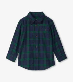 Boys Blackwatch Plaid Button Down Shirt BOY Tops