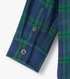 Boys Blackwatch Plaid Button Down Shirt BOY Tops