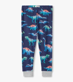 Outlet Boys Blue Dinos Organic Cotton Pajama Set BOY Sleepwear|Sleepwear