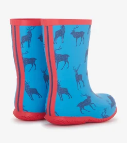 Best Boys Blue Elks Packable Rain Boots BOY Rainwear|Rainwear