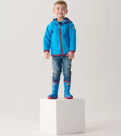 Sale Boys Blue Elks Zip-Up Lightweight Rain Jacket BOY Rainwear|Rainwear