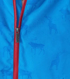 Sale Boys Blue Elks Zip-Up Lightweight Rain Jacket BOY Rainwear|Rainwear