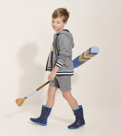 Hot Boys Blue Flame Zip-Up Hoodie BOY Tops|Sweaters