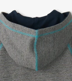Hot Boys Blue Flame Zip-Up Hoodie BOY Tops|Sweaters