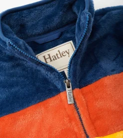 Online Boys Colour Block Fuzzy Fleece Zip-Up Jacket BOY Outerwear|Sweaters