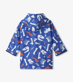 Sale Boys Dino Fossils Colour Changing Zip-Up Rain Jacket BOY Rainwear|Rainwear