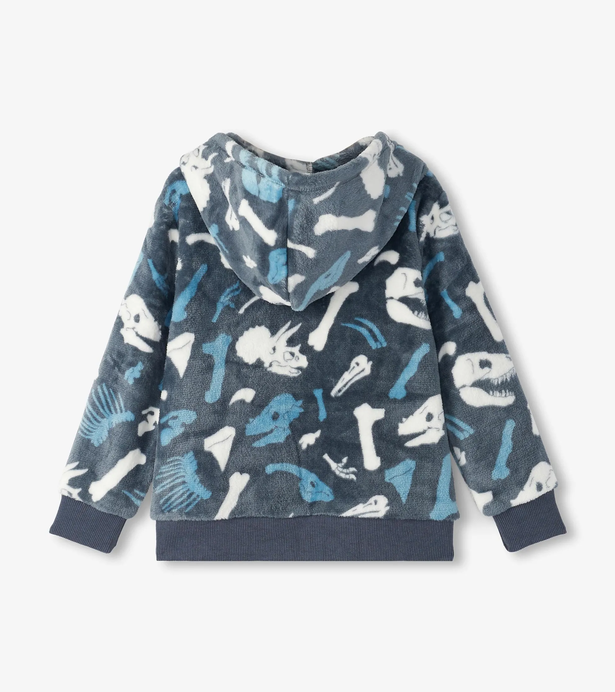 Sale Boys Dino Fossils Fleece Zip-Up Hoodie BOY Outerwear|Sweaters
