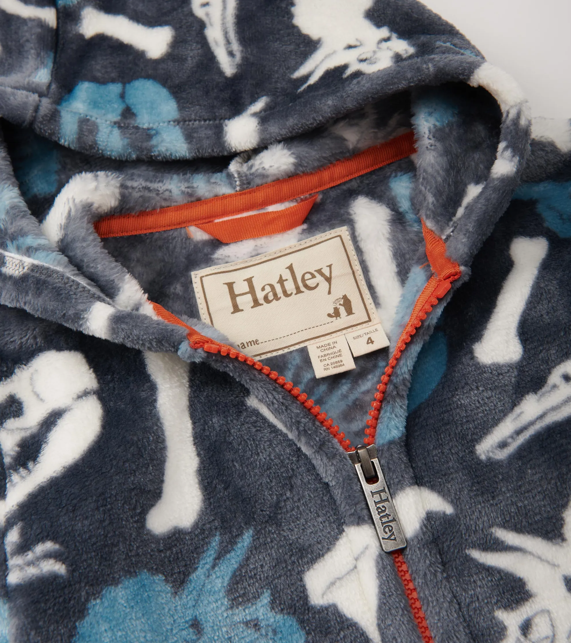 Sale Boys Dino Fossils Fleece Zip-Up Hoodie BOY Outerwear|Sweaters