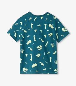 Boys Dino Fossils Glow in the Dark Graphic Tee BOY Tops