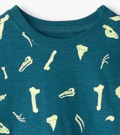 Boys Dino Fossils Glow in the Dark Graphic Tee BOY Tops