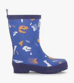 Best Boys Dino Fossils Matte Rain Boots BOY Rainwear|Rainwear