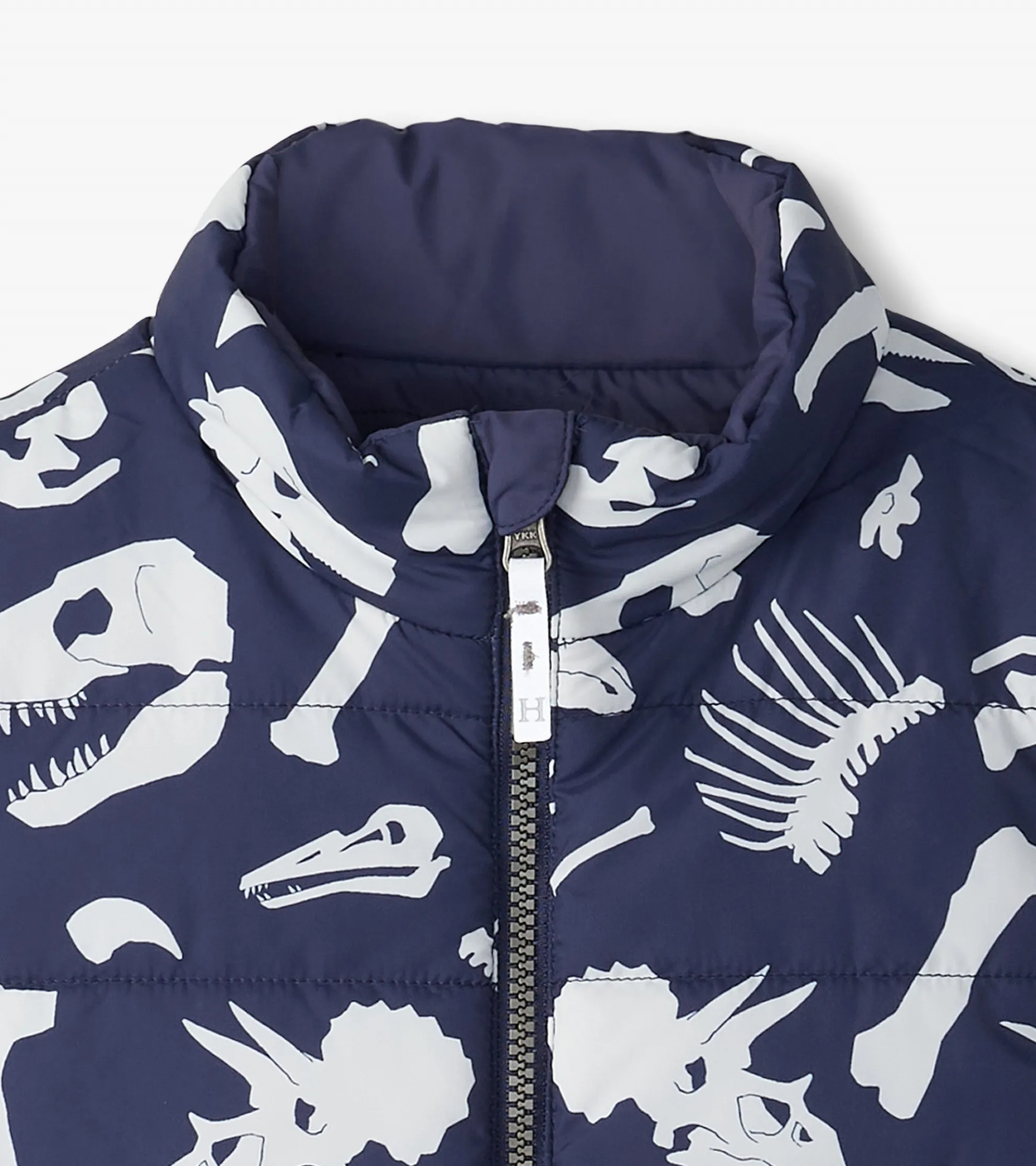 Hot Boys Dino Fossils Reversible Quilted Vest BOY Outerwear|Tops