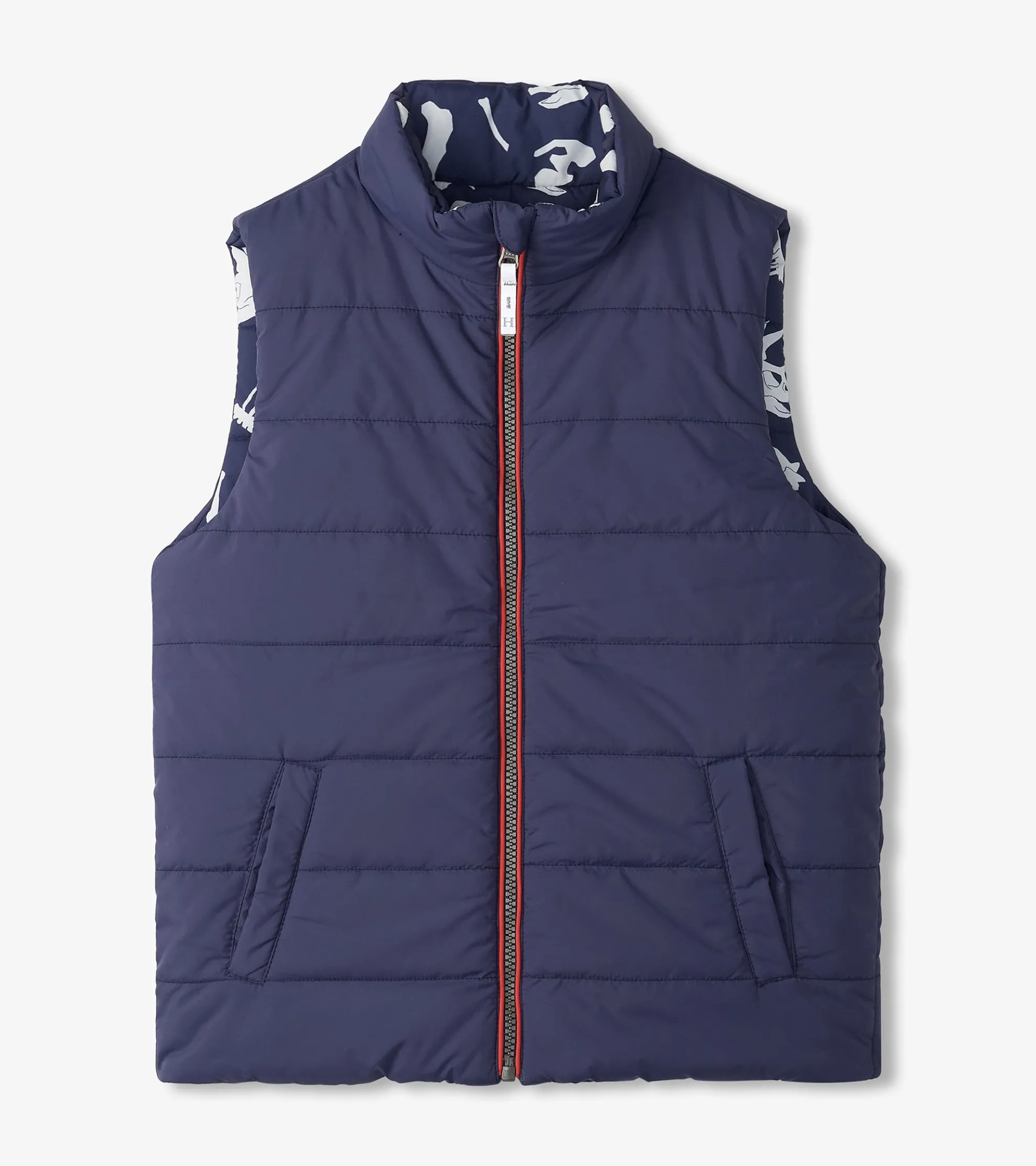Hot Boys Dino Fossils Reversible Quilted Vest BOY Outerwear|Tops