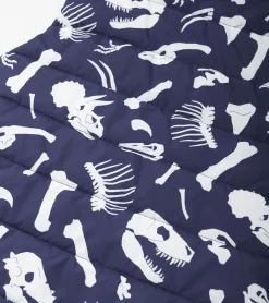 Hot Boys Dino Fossils Reversible Quilted Vest BOY Outerwear|Tops
