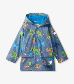 Best Boys Dragon Realm Button-Up Rain Jacket BOY Rainwear|Rainwear