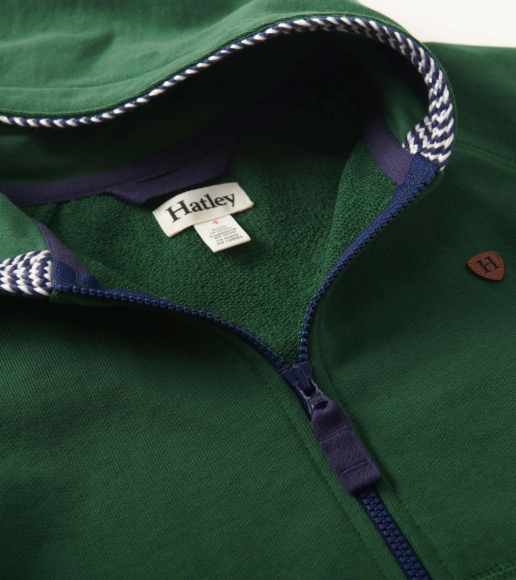 Best Boys Eden Green Zip-Up Hoodie BOY Sweaters