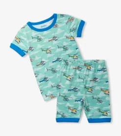 Clearance Boys Helicopters Short Pajama Set BOY Sleepwear|Sleepwear