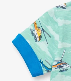 Clearance Boys Helicopters Short Pajama Set BOY Sleepwear|Sleepwear