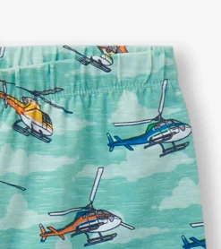 Clearance Boys Helicopters Short Pajama Set BOY Sleepwear|Sleepwear