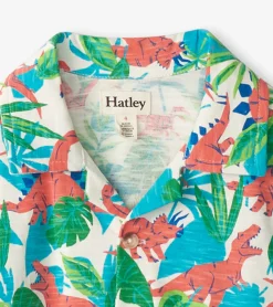 Sale Boys Jungle Dino Short Sleeve Jersey Button Down BOY Tops