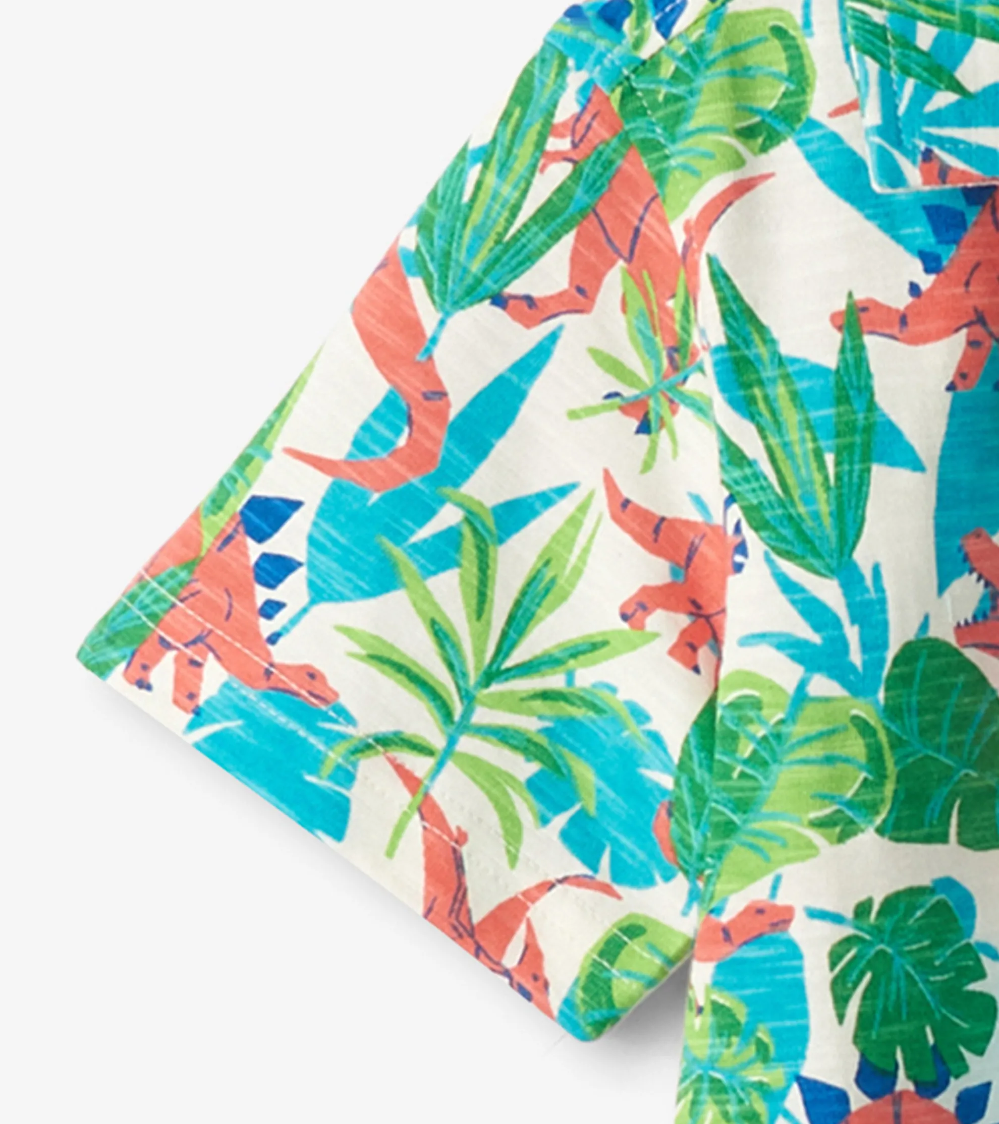 Sale Boys Jungle Dino Short Sleeve Jersey Button Down BOY Tops