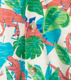 Sale Boys Jungle Dino Short Sleeve Jersey Button Down BOY Tops