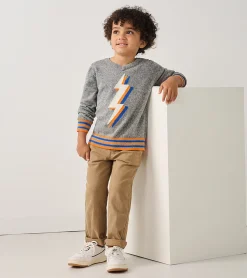 Outlet Boys Lightning Bolt V-Neck Sweater BOY Sweaters