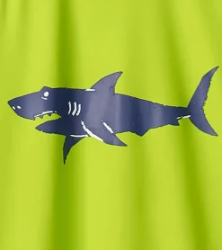 Online Boys Lime Green Shark Short Sleeve Rashguard BOY Swimwear|Swimwear