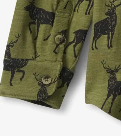 Clearance Boys Magestic Elk Jersey Button Down Shirt BOY Tops