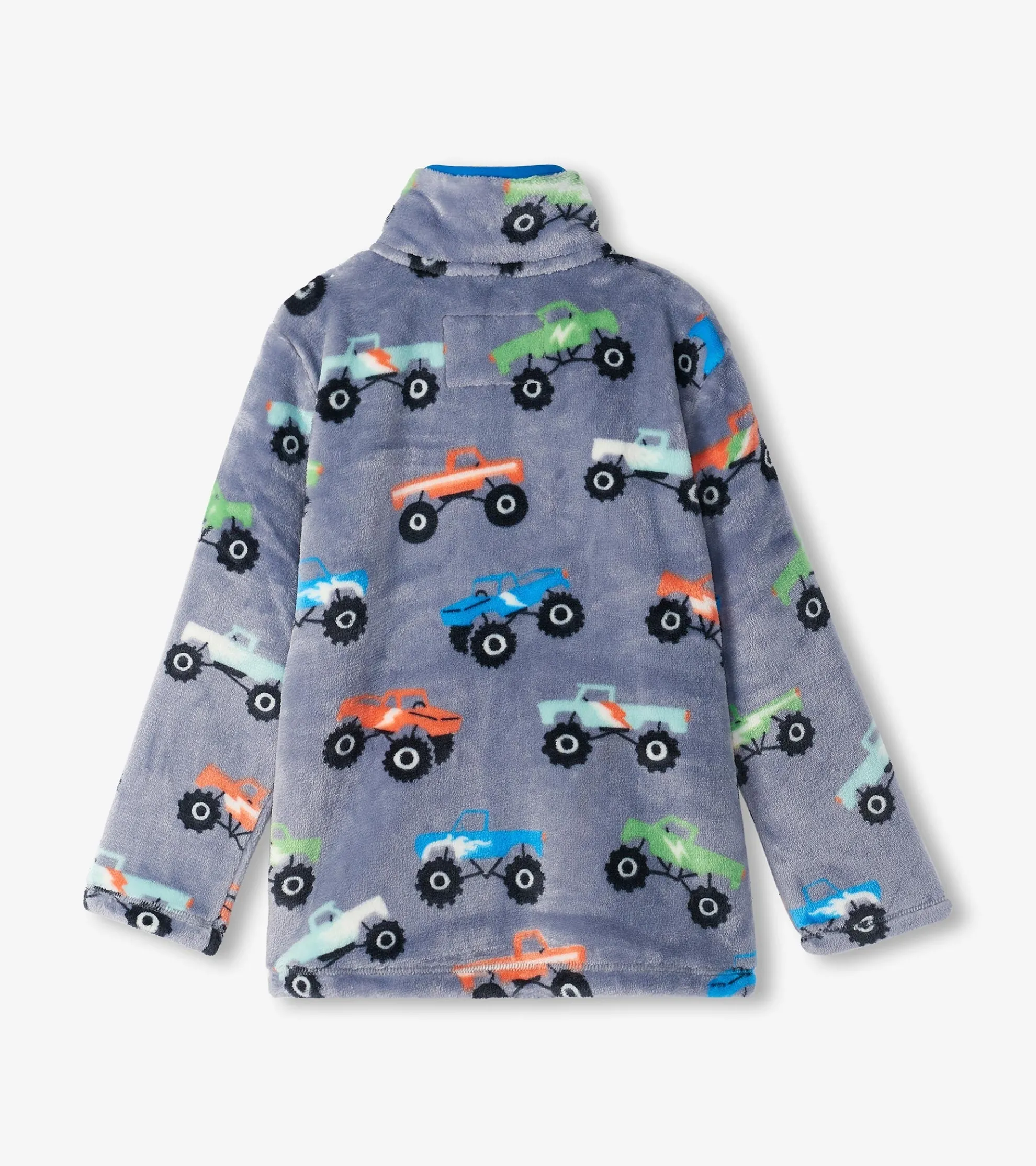 Online Boys Monster Trucks Fuzzy Fleece Zip-Up Jacket BOY Outerwear|Sweaters