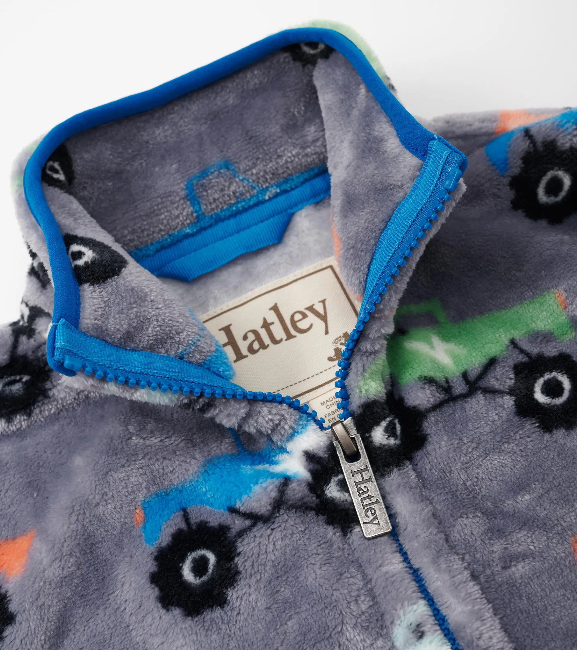 Online Boys Monster Trucks Fuzzy Fleece Zip-Up Jacket BOY Outerwear|Sweaters