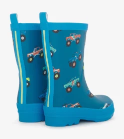 Best Boys Monster Trucks Matte Rain Boots BOY Rainwear|Rainwear