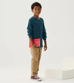 Online Boys Moroccan Blue Button Neck Sweater BOY Sweaters