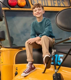 Online Boys Moroccan Blue Button Neck Sweater BOY Sweaters