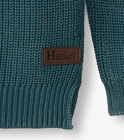 Online Boys Moroccan Blue Button Neck Sweater BOY Sweaters