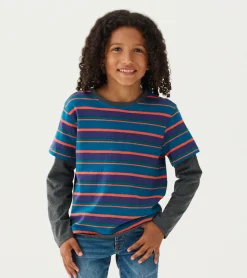 Sale Boys Moroccan Blue Fooler Long Sleeve T-Shirt BOY Tops