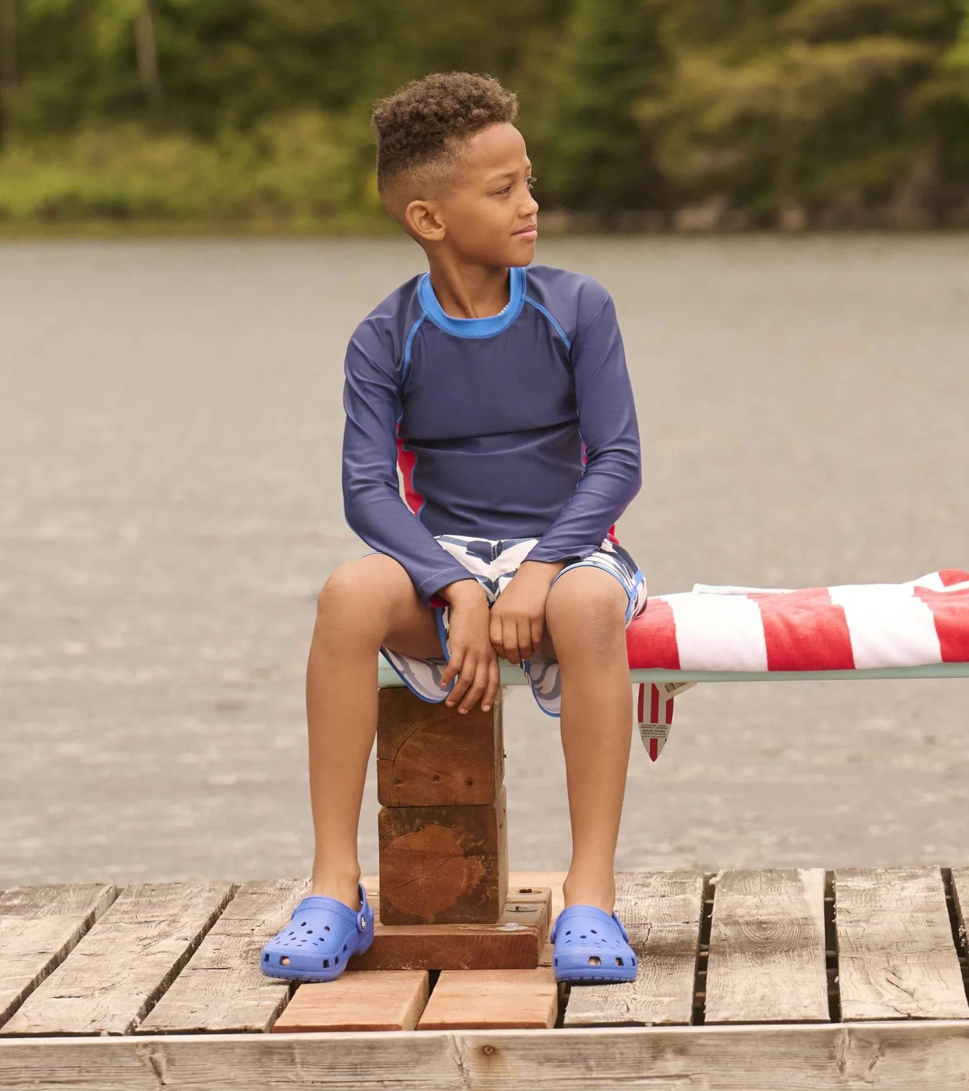 Online Boys Nautical Colourblock Long Sleeve Rashguard BOY Swimwear|Swimwear