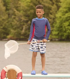 Online Boys Nautical Whale Swim Shorts BOY Swimwear|Swimwear