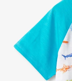 Clearance Boys Painted Sharks Raglan T-Shirt BOY Tops