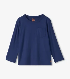 New Boys Patriot Blue Long Sleeve Bamboo T-Shirt BOY Tops