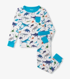 New Boys Prehistoric Marine Bamboo Pajama Set BOY Sleepwear|Sleepwear