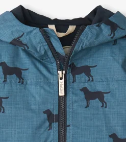 Discount Boys Preppy Dogs Zip-Up Lightweight Rain Jacket BOY Rainwear|Rainwear