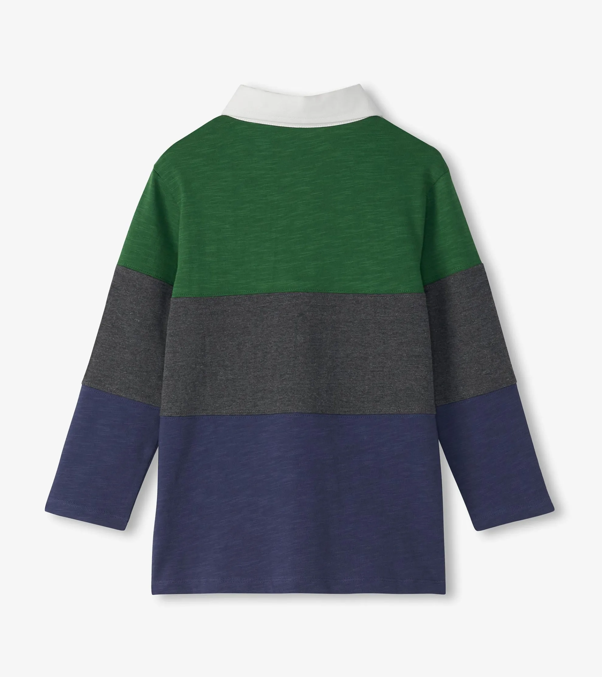 Hot Boys Preppy Panelled Long Sleeve Polo Shirt BOY Tops