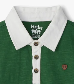 Hot Boys Preppy Panelled Long Sleeve Polo Shirt BOY Tops