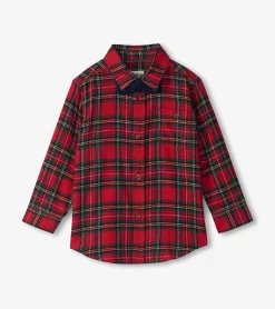 Online Boys Red Plaid Button Down Shirt BOY Tops