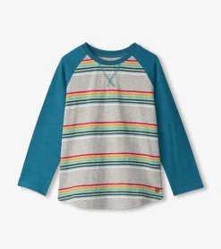 Outlet Boys Retro Stripes Long Sleeve Raglan T-Shirt BOY Tops