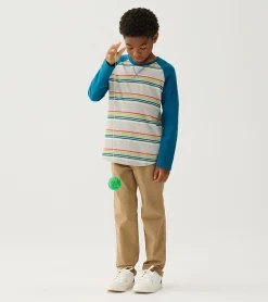 Outlet Boys Retro Stripes Long Sleeve Raglan T-Shirt BOY Tops