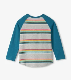 Outlet Boys Retro Stripes Long Sleeve Raglan T-Shirt BOY Tops